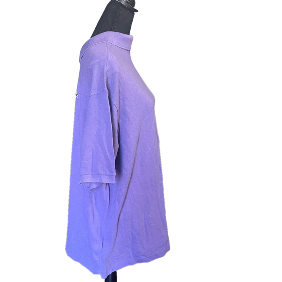 Lacoste Purple Short Sleeve Polo Shirt - Picture 6 of 8